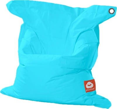 Whoober rechthoek zitzak St. Tropez M outdoor aqua blauw - Wasbaar - Voor binnen en buiten