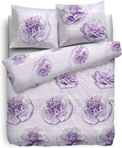 HNL Refined Orela Dekbedovertrek - Litsjumeaux XL - 260x200/220 cm - Paars