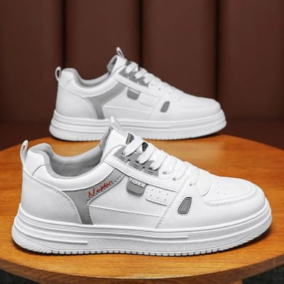 Heren Platform Sneakers Nieuwe Stijl Comfortabele Casual Schoenen Modeontwerper Herenschoenen Outdoor Ademende Schoenen Tenis Masculino 44 grijs