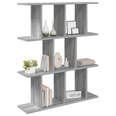 vidaXL - Wandplank - Grijs - Sonoma - 80 - x - 20 - x - 96 - cm - Bewerkt - hout