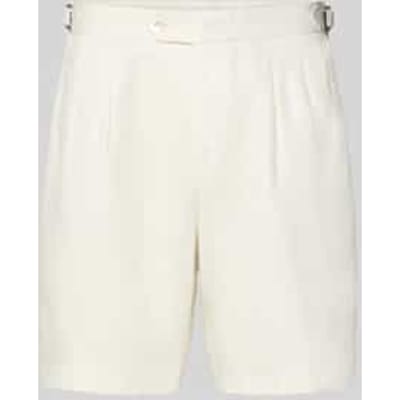tapered fit short van puur linnen model 'PERIN'