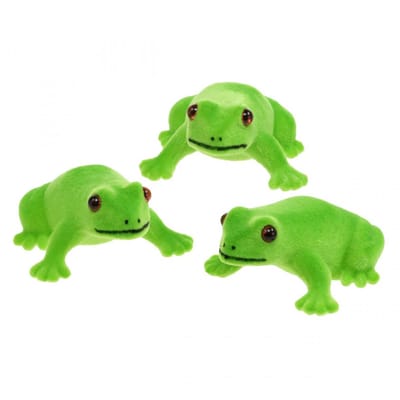 Kikker decoratie figuur groen tafeldecoratie decoratie etalage 7,5cm 9
