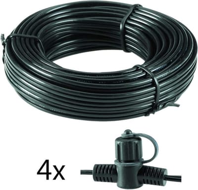 Garden Lights SPT-1W hoofdkabel met 4 aansluitingen, 10m - IP44
