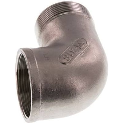 Rp 2'' x R 2'' F/M RVS L-Fitting 90graden 10 Bar - FL2E-FM-SH-200R-S