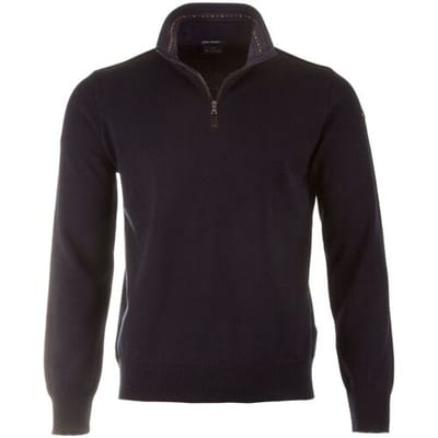 Paul & Shark Trui Wool Half Zip Classic Shark Trim Navy / male