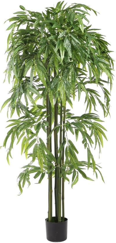 Kunstplant Bamboe 170 cm – Nep Bamboe Groot – Volle Kunstboom – Onderhoudsvrije Kamerplant Groen