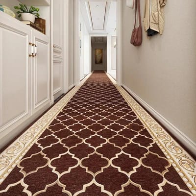 Op maat gemaakte lange gangtapijten Europese trappen Gangtapijt Bruiloftshoteltapijt Gebiedstapijten Lopers Bloemen Antislipvloer 40x60cm