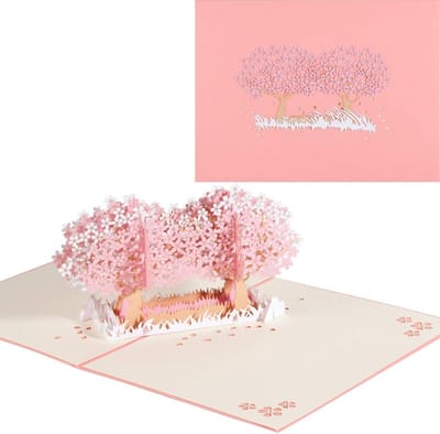 MK Stoer -3D Pop-Up Kaart - Romantische Valentijnsdag Kaart - Huwelijksverjaardag Kaart - Uitvouwkaart met Envelop