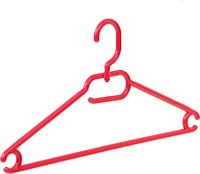 De Kledinghanger Gigant - Multihanger - Volwassenen - 8445 - 50 Stuks - Kunststof - Rood - Blousehanger - Shirthanger - 42 cm - Kledinghanger - Kleerhanger (8445_06/50)