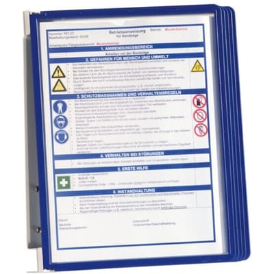 VARIO® WALL 5 wandhouder-set incl. displaysystemen, blauw