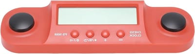 Schaakklok - Digitale Timer - Schaakwedstrijden - Draagbaar LCD Display - 27 x 8 x 4 cm - Rood