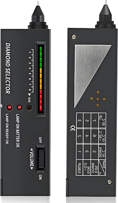 Diamant Tester - Diamond Tester Zeer Nauwkeurig - Diamand Tester Professionele Kwaliteit - Zwart - 19 x 6 x 4cm