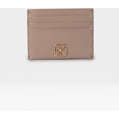 Calvin Klein Emblem Hardware Cardholder Desert Taupe Taglia: OS | Pochette Outlet | Donna | Nero