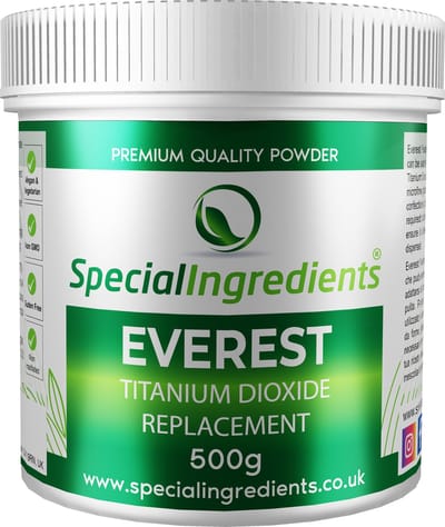 Everest Powder - 500 g - Alternatief voor Titaniumdioxide - Witmaker - Moderne Gastronomie - Moleculair Koken - Hersluitbare Pot - Recycled Plastic