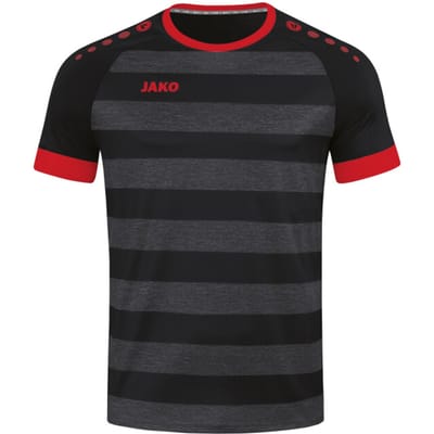 Jako Celtic Melange Shirt Korte Mouw Kinderen - Sportrood / Zwart | Maat: 140