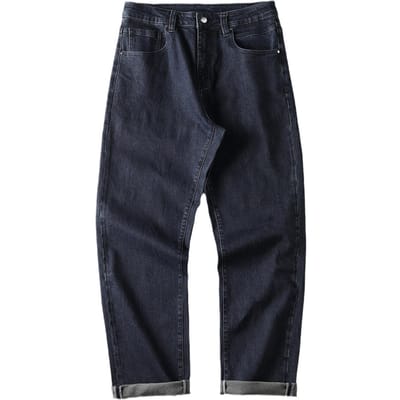 Shenbao Blue Jeans Heren Micro-losse Joker Casual Street Knappe Rechte Broek 38 black