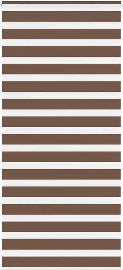 vidaXL - Zebra - rolgordijn - 95x230 - cm - stofbreedte - 90,9 - cm - polyester - bruin