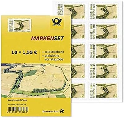 Set van 10 Zelfklevende Letterzegels met Groene Rand voor Verzamelaars