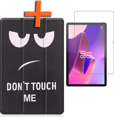 Hoesje - Geschikt voor Lenovo Tab P11 Pro - Met Screenprotector - Trifold Bookcase - Hard Cover Case - Met Uitsparing Geschikt voor Lenovo Pen - Hardcover Book - Tablet Hoes - Don't Touch Me