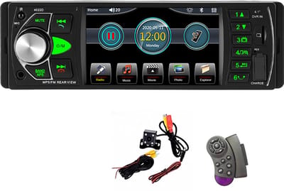 ESSGOO Autoradio met Bluetooth - USB, SD, AUX, FM - 1 DIN - Enkel DIN - 4.1 inch IPS-scherm MP5 - Multicolour Display - Handsfree bellen - Achteruitrijcamera