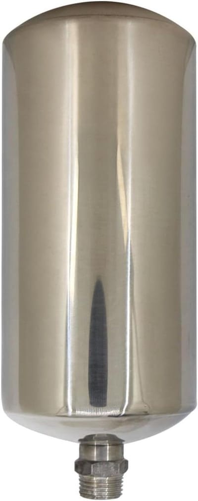 Drukvat Waterpomp - Expansievat Buffervat - Waterdruk Stabiliseren - Met Membraan - 1.2L 16mm - Zilverkleurig