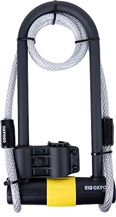 Ultra Sterk Motorfiets U-Lock met Beugel en Kabel - 170x340mm