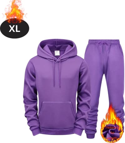 Nivard Joggingpak - Huispak - Volwassenen - Trainingspak - Comfortabel - Joggingsbroek - Tracksuit - Heren - Paars - XL