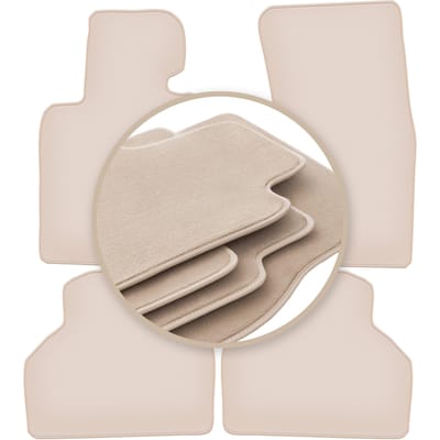 PREMIUM beige vloermatten voor: BMW 7 E65 sedan 2001-2008