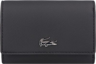LACOSTE Portemonnee Compact Wallet Noir Krema Zwart