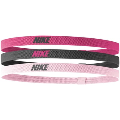 Nike 2,0 2024 Elastische Hoofdband (Verpakking van 3) (Vonk/grijs/roze glans)