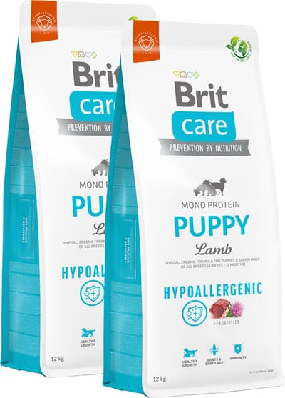 Brit Care Hypo Allergeen Puppy Lam & Rijst 2 x 12 kg