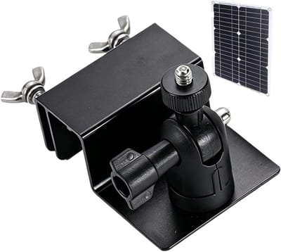 Camera Houder - Zonnepaneel Beugel - Buiten Beveiligen - Robuust Aluminium - 8 x 65 x 8 cm - Zwart