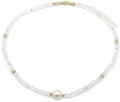 Ketting - verstelbaar - kralen - parel - tijdloos - hip - vrouwen - unisex - cadeau - feest - accessoire - hip - tijdloos