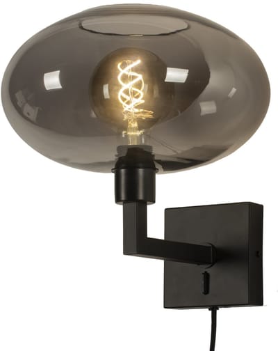 Lumidora Wandlamp 31017 - Voor binnen - OSLO - E27 - Zwart - Grijs - Metaal