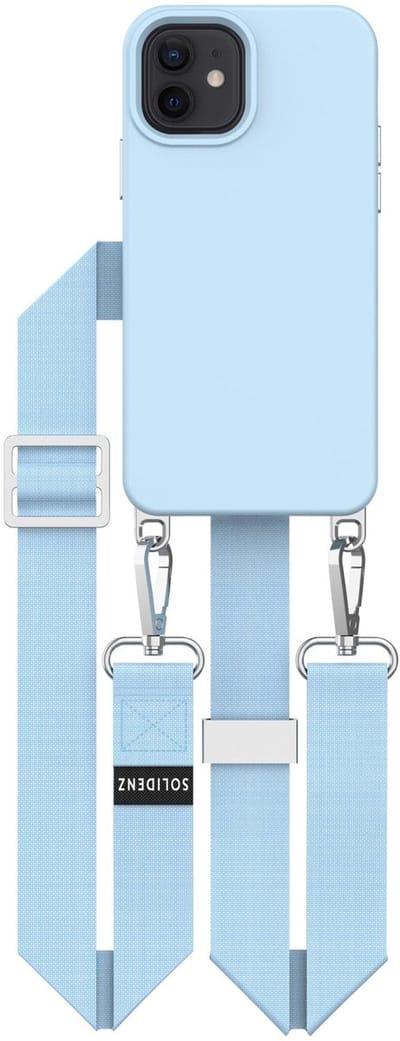 Geschikt voor iPhone 12 / 12 Pro Hoesje Met Koord - Afneembare Koord - Case Cover - Afneembaar Koord Hoesje - Telefoon Ketting Verstelbaar - Lanyard - Geschikt voor MagSafe Case - Solidenz Collection - Blauw