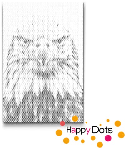 HappyDots DOT Painting Wildlife - Adelaar - Stippelschilderij - 20x30cm