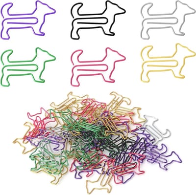 Kattenpaperclips in kleurrijk dierdesign, 50 stuks schattige paperclips voor dierenliefhebbers, perfect als cadeau en kantooraccessoire