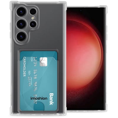 imoshion Hoesje - Geschikt voor Samsung Galaxy S24 Ultra - Softcase Backcover met pashouder 2.0 - Transparant