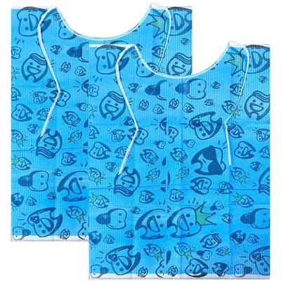 Nigf 100 Stuks Wegwerp Tandarts Slabbetjes Blauw Waterdicht met Individuele Lintjes voor Tandarts Praktijken blue
