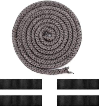 Sealing Cord voor Open Haard - 2.5m x 14mm Grafiet Doordrenkte Glasvezel - Vervangende Gasket voor Houtkachel Deur en Open Haarden