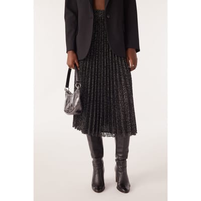 BA&SH Jupe Camille Noir Maat: 34 | Midi Rokken Outlet | Dames | Zwart