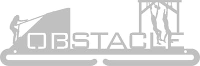 Obstacle Course Medaillehanger RVS (35cm breed) - Nederlands product - sportcadeau - topkado - medalhanger - medailles - verjaardag - muurdecoratie