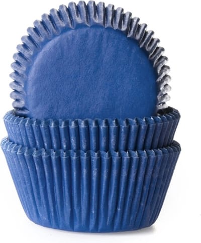 Cupcake Cups Donker Blauw 50x33mm. 50st.