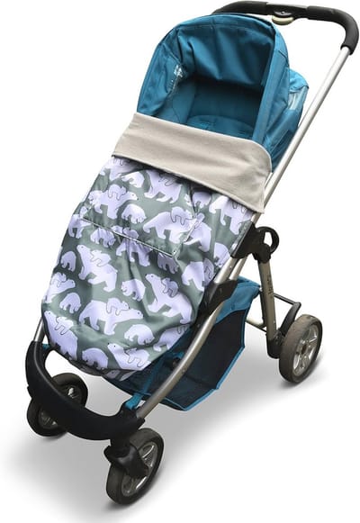 Waterdichte voetenzak voor kinderwagen, drager en autostoel - Universele pasvorm en uitneembare speelmat