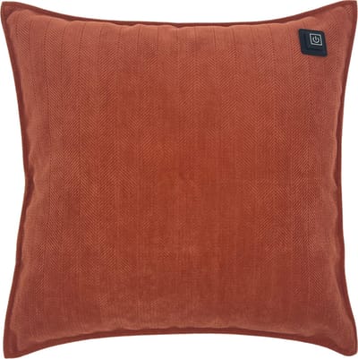 Draadloos Warmtekussen – Chenille stof – Cognac – Inclusief 10.000mAh Powerbank – Infrarood Kussen heeft ook een geïntegreerde 2,5m Kabel voor direct gebruik in Stopcontact & USB poort