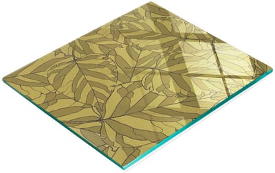Decoratieve snijplank van gehard glas in de vorm van bladeren, 60x52 cm