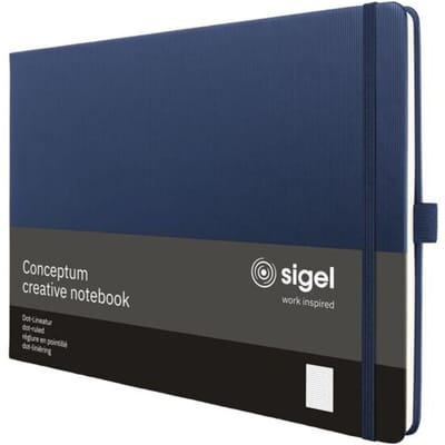 Conceptum Notitieboek A4 Landscape - Donkerblauw puntgelijnd hardcover 132 pagina's 100 grams - SI-CO206