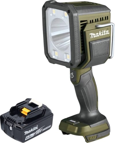 Makita DML 812 G1 accu-handschijnwerper 18 V 1250 lm LED olijfgroen Outdoor Adventure speciale editie + 1x accu 6,0 Ah - zonder oplader