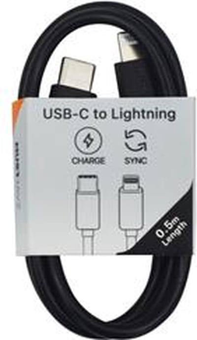 Musthavz to Go USB-C to Lightning Cable 0.5 meter, black