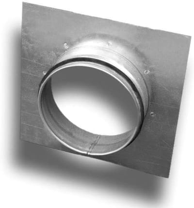 Opvouwbare wandplaat met flens en lip afdichting 160 mm